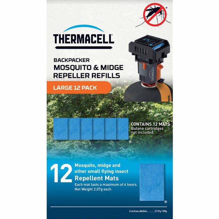 thermacell backpacker repeller mat refills 12 pack