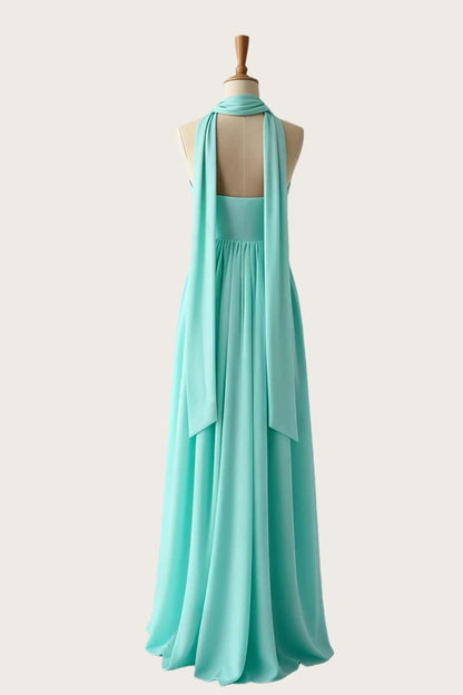Tiffany BLUE Corset Rutched Slit Long Prom Dress