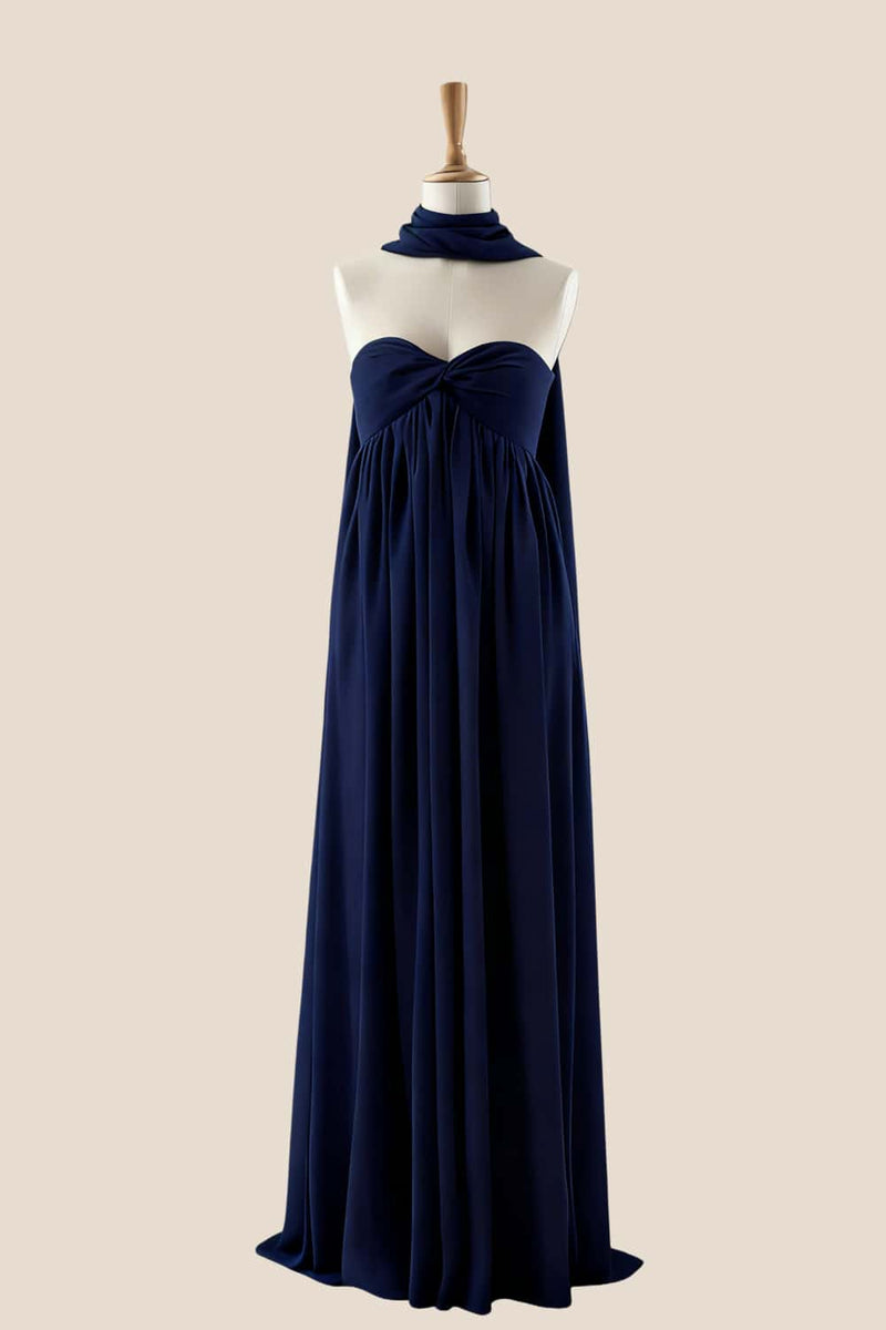 Tiffany BLUE Corset Rutched Slit Long Prom Dress