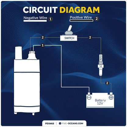 TMC 100 GPH (378 LPH) Submersible Electric Galley Water Pump, 12V