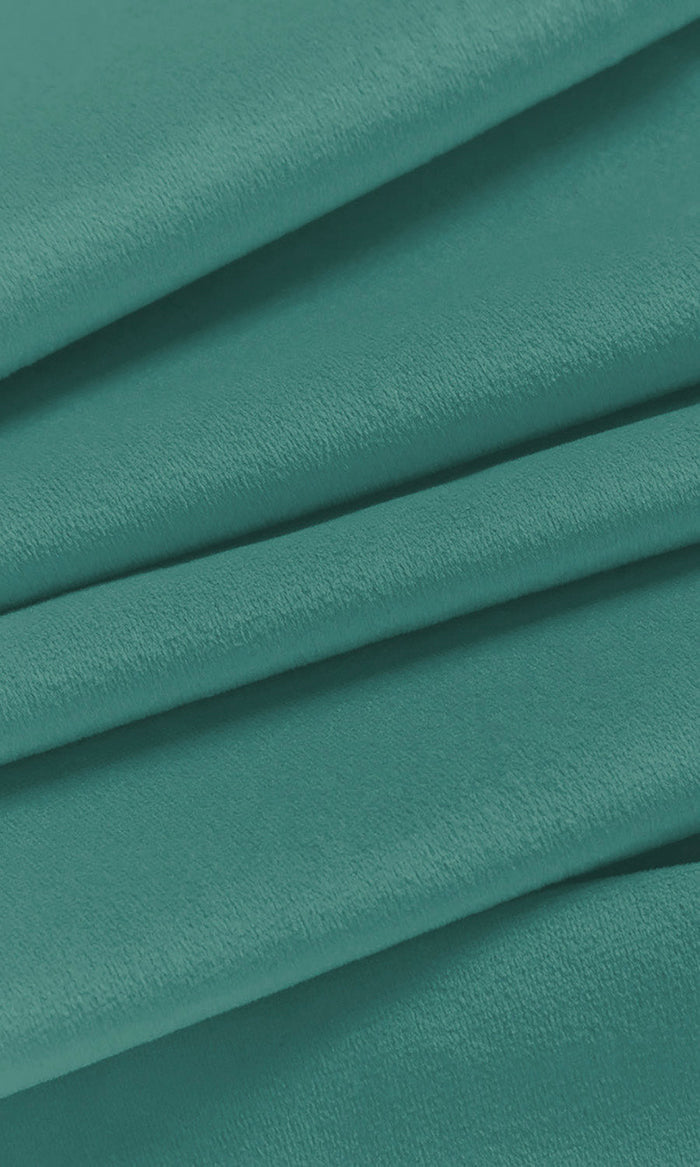 Velvet Curtains (Teal/ Blue-Green)