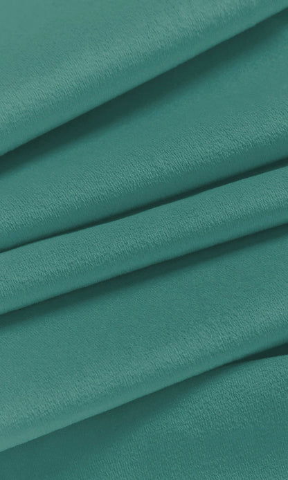 Velvet Curtains (Teal/ Blue-Green)