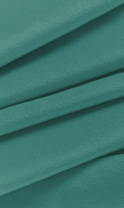 Velvet Curtains (Teal/ Blue-Green)