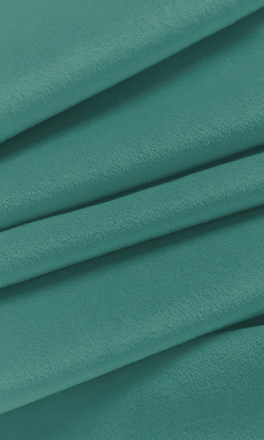 Velvet Curtains (Teal/ Blue-Green)