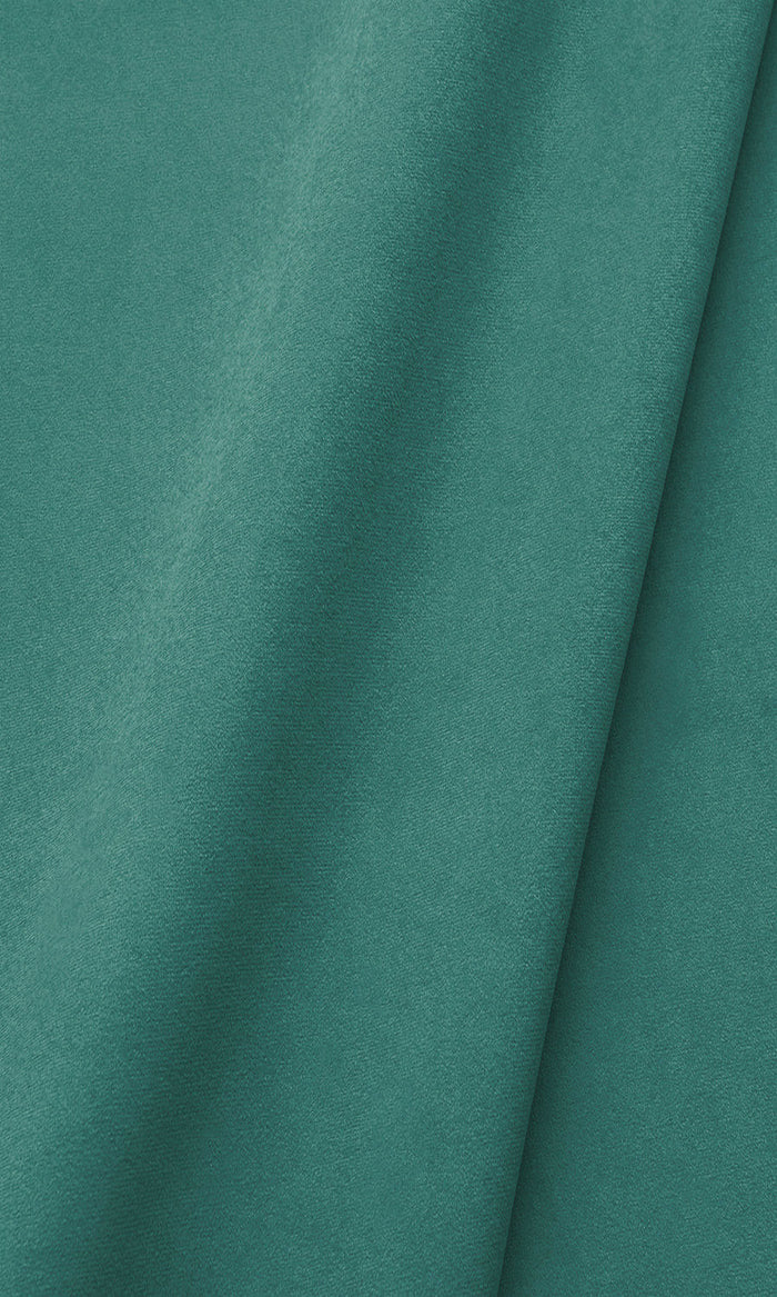 Velvet Curtains for Living, Bedroom, Kitchen, Bathroom (Teal/ Blue-Green)