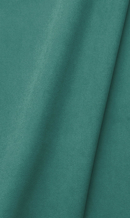 Velvet Curtains for Living, Bedroom, Kitchen, Bathroom (Teal/ Blue-Green)