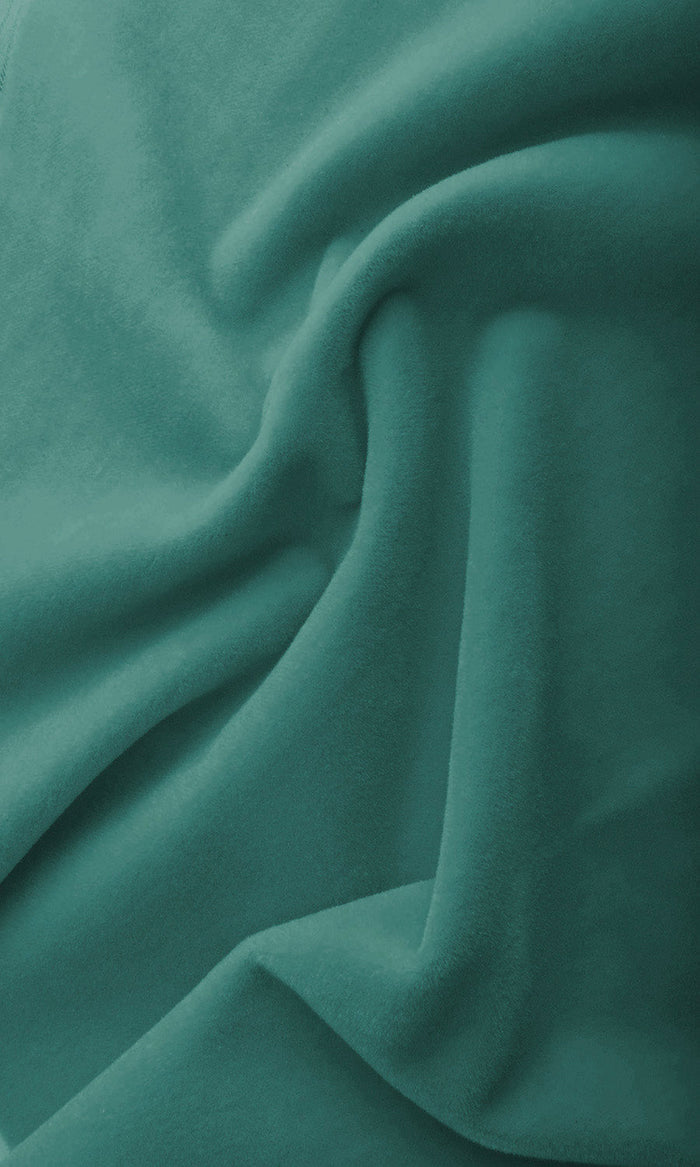 Velvet Pinch Pleat, Rod Pocket, Eyelet Curtains (Teal/ Blue-Green)