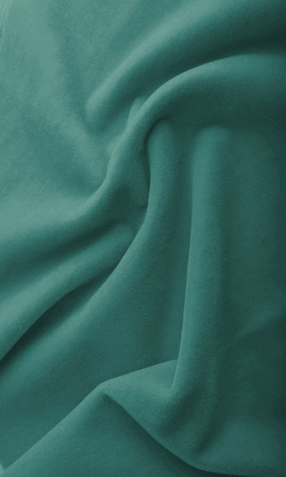 Velvet Pinch Pleat, Rod Pocket, Eyelet Curtains (Teal/ Blue-Green)