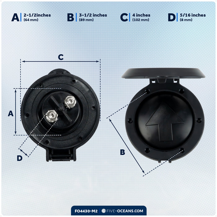 Up/Down Windlass Foot Switch, 12V - FO4430-M2 - Five Oceans