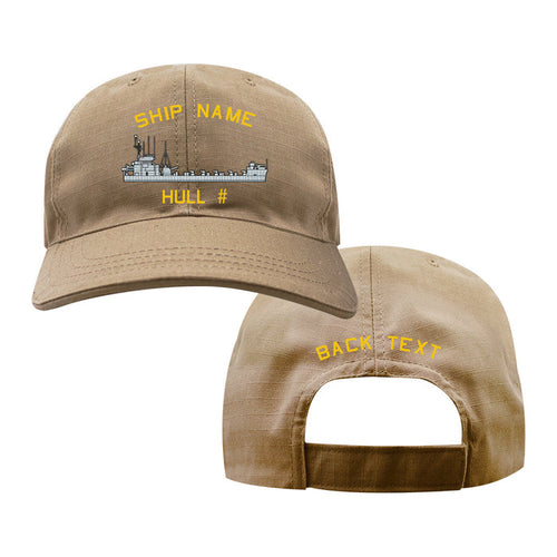 U.S. Navy Custom Ship Cap - Coyote - White River LSMR Hats and Caps