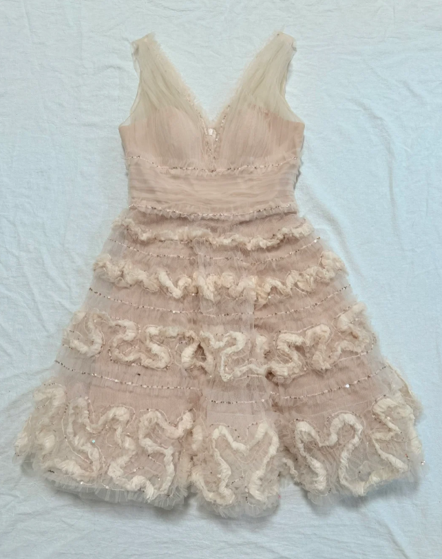 V neck Sheath Short Prom Dresses Tulle Birthday Dresses, Light Champagne Homecoming Dresses