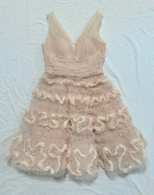 V neck Sheath Short Prom Dresses Tulle Birthday Dresses, Light Champagne Homecoming Dresses
