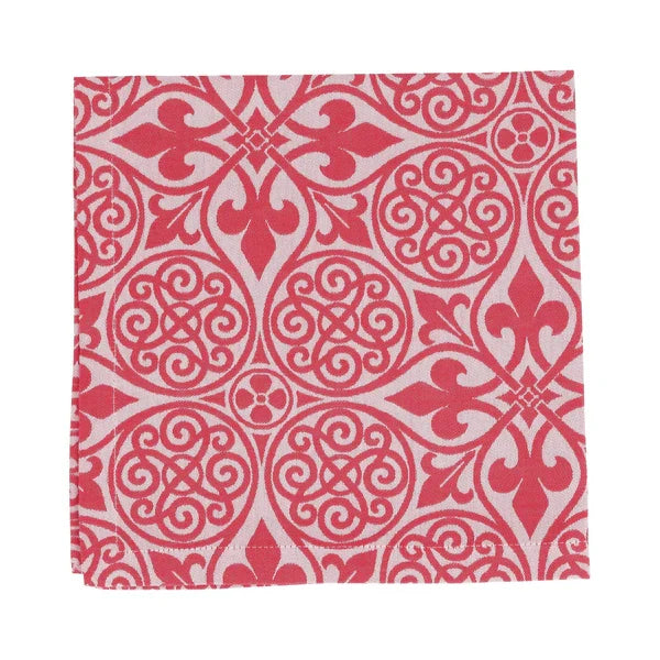 Vietri - Cloth Napkins - Damask Red - Set of 4 - Findlay Rowe Designs