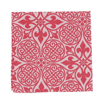 Vietri - Cloth Napkins - Damask Red - Set of 4 - Findlay Rowe Designs