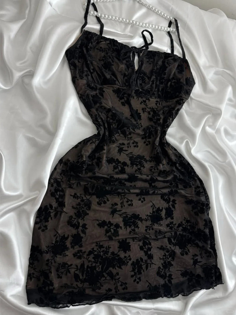 Vintage Purple Black Lace Strap Mini Homecoming Dress