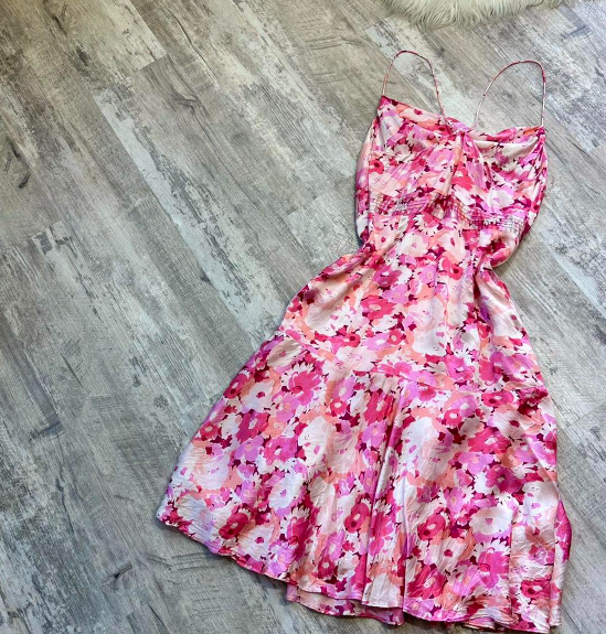 Vintage Spaghetti Straps Sheath Short Prom Dresses, Floral Homecoming Dresses