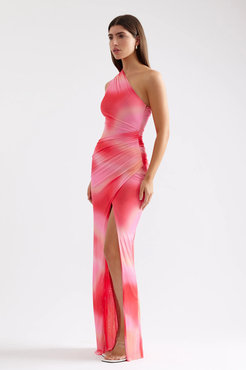 Viola Dress - Pink Marble Print - SHOPJAUS - JAUS