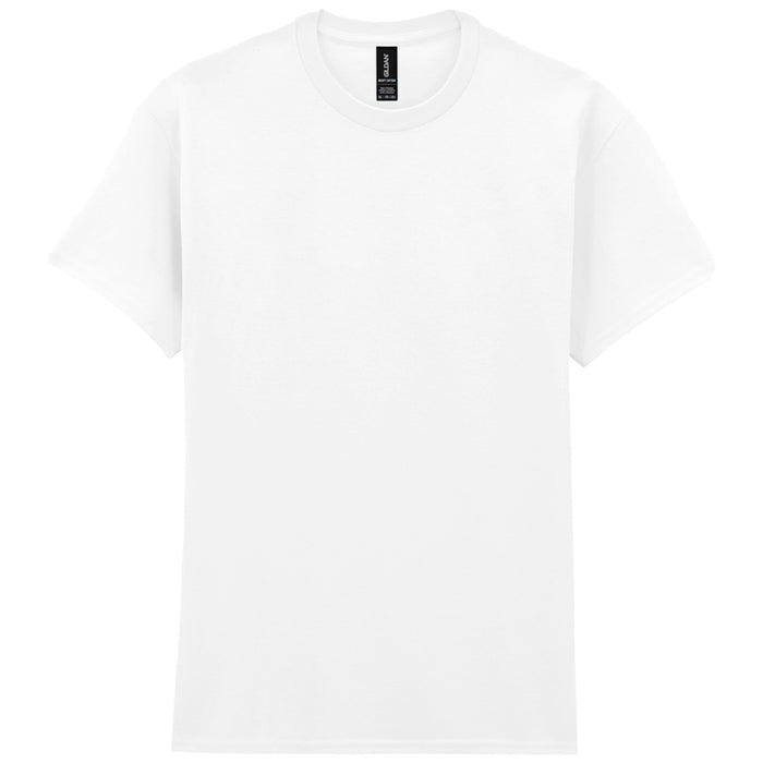 mens gildan short sleeve heavy cotton tshirt white