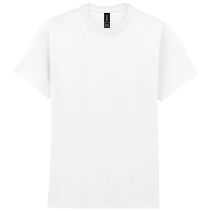 mens gildan short sleeve heavy cotton tshirt white