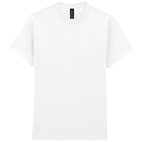 mens gildan short sleeve heavy cotton tshirt white