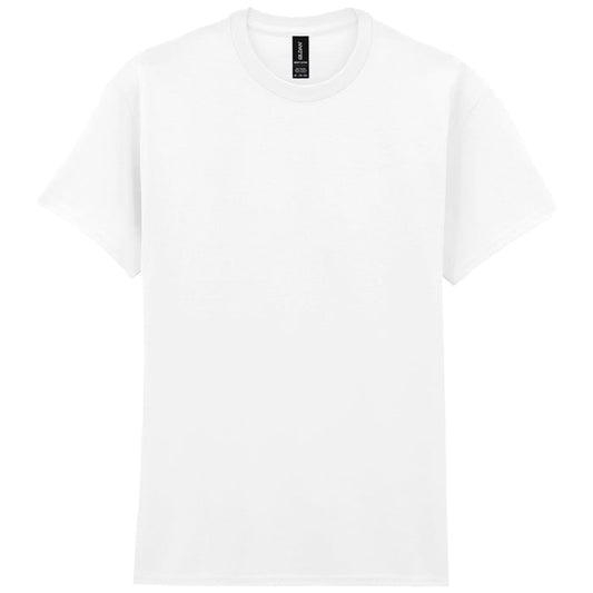 mens gildan short sleeve heavy cotton tshirt white