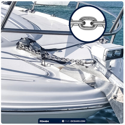 Windlass Anchor Chain 3/8" HT G4 - Stainless Steel - (Per Foot) - FO4494 - Five Oceans