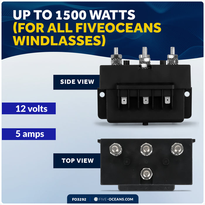 Windlass Solenoid for 2-Wire Motor, 12V, Up To 1500W - FO3292 - Five Oceans