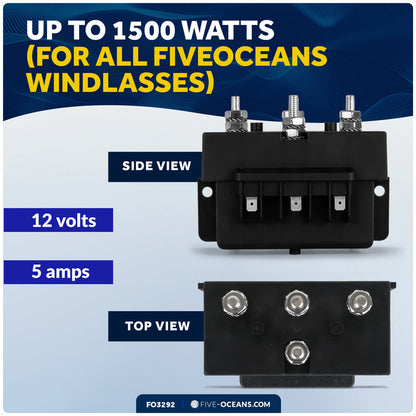Windlass Solenoid for 2-Wire Motor, 12V, Up To 1500W - FO3292 - Five Oceans