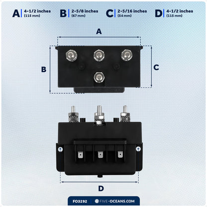 Windlass Solenoid for 2-Wire Motor, 12V, Up To 1500W - FO3292 - Five Oceans