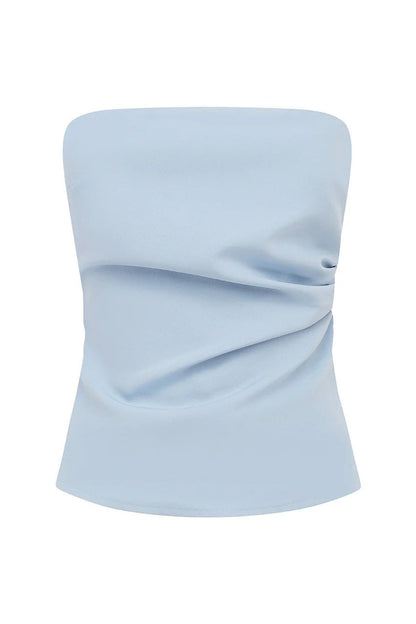 Winifred Strapless Top - Sky Blue