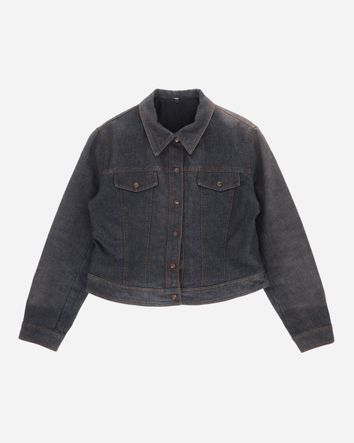 Pezze Vintage Wmns Denim Dark Wash Jacket Black Coats and Jackets Denim Jackets 057241 1