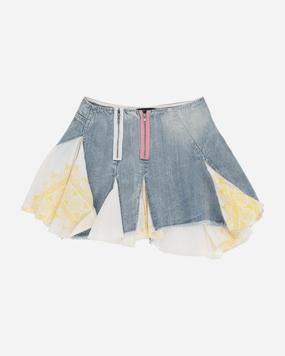 Pezze Vintage Wmns  Denim Zipper Skirt Blue Skirts Mini 0772421 1