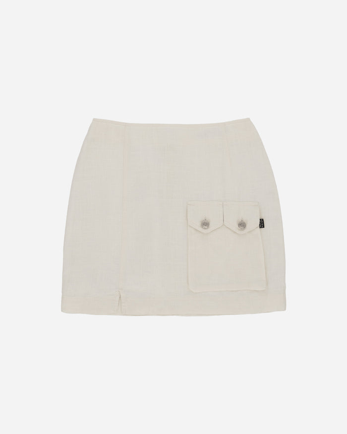 Pezze Vintage Wmns Krizia Linen Skirt White Skirts Mini 0772414 1