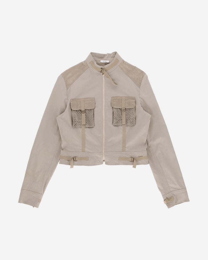Pezze Vintage Wmns Nemo Jacket With Net Chest Pockets Beige Coats and Jackets Jackets 057245 1