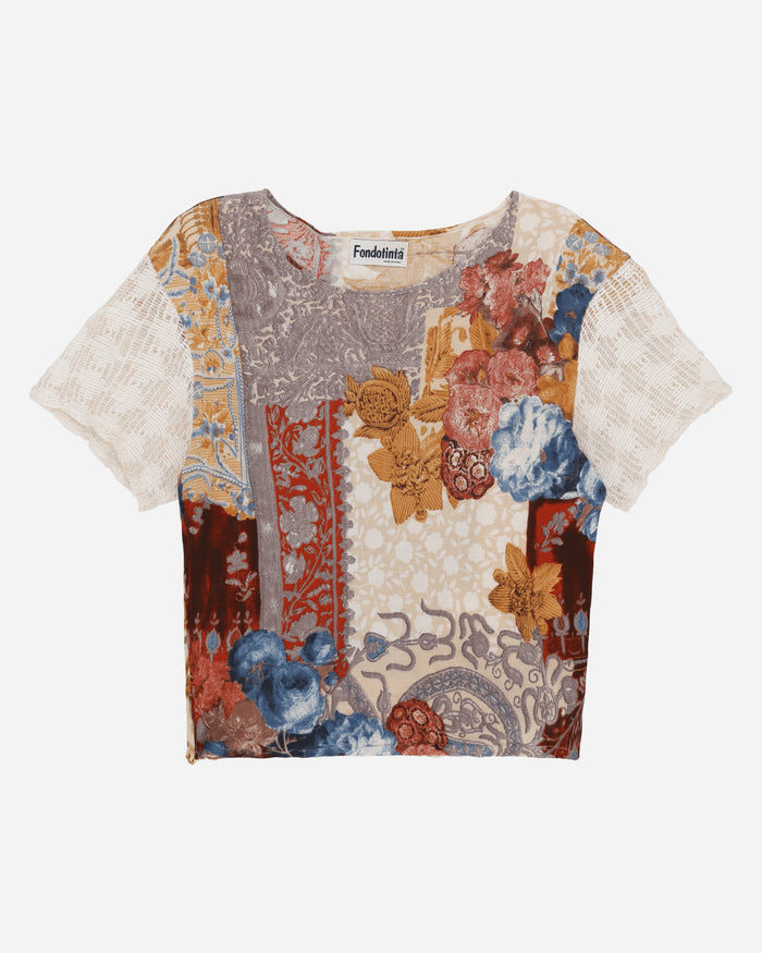 Pezze Vintage Wmns Patches And Embroided T Shirt Multi T-Shirts Shortsleeve 0172410 1