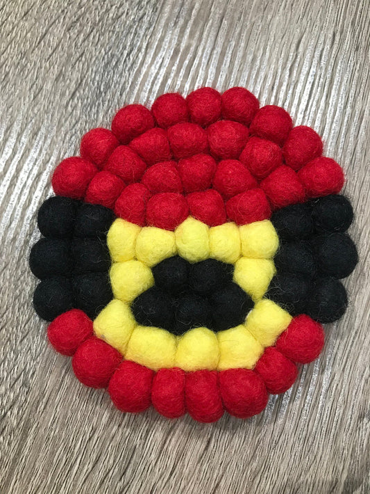 WOOL COASTERS - SANTA BELT