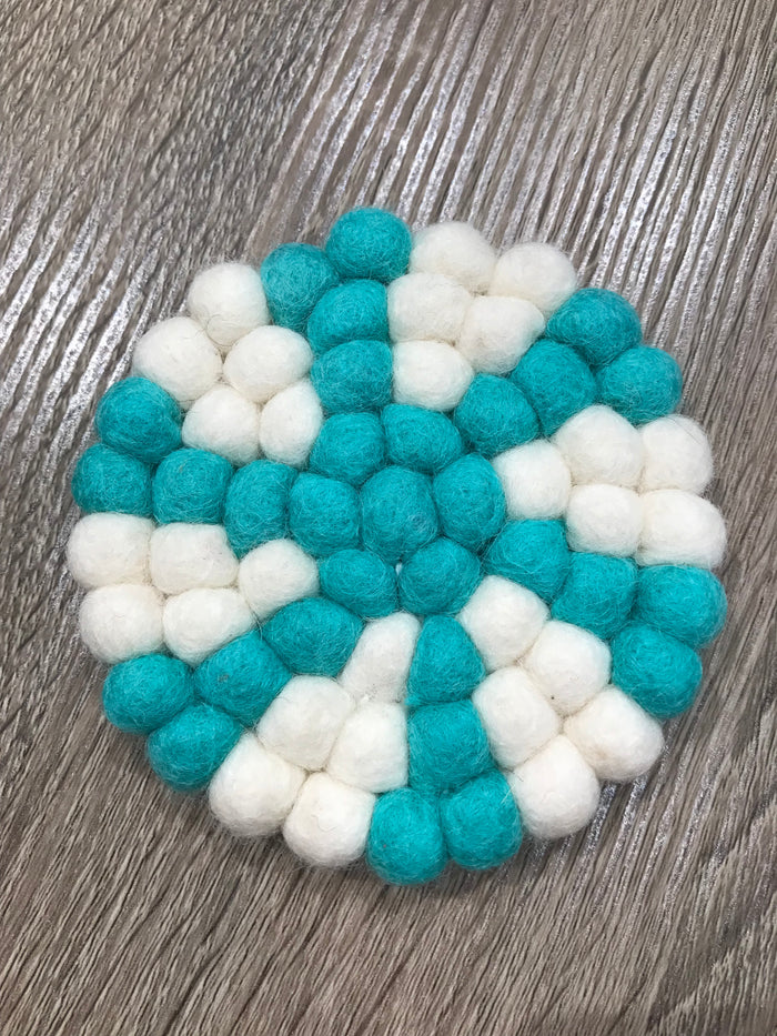 WOOL COASTERS - SNOWFLAKE