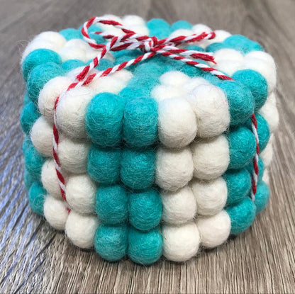 WOOL COASTERS - SNOWFLAKE