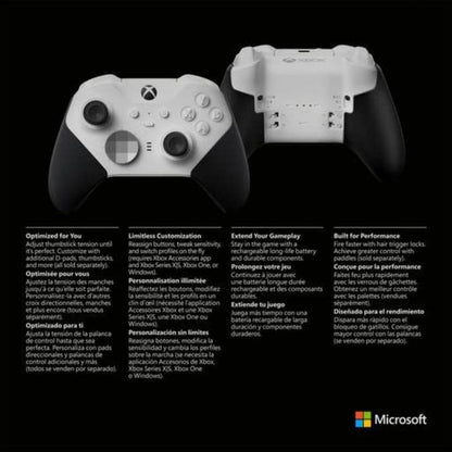 Xbox Elite Wireless Controller Series 2 Core – White - Xbox Series X|S, Xbox One, Windows PC, Android, and iOS