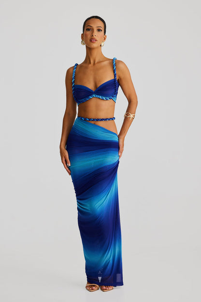 Zenaya Skirt - Blue Ombre - SHOPJAUS - JAUS